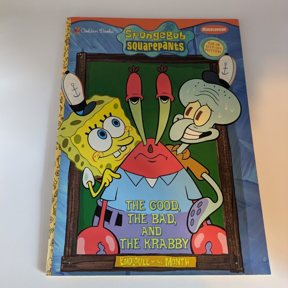 Spongebob The Good Bad Krabby Employee Of The Month Golden Books Coloring Book
